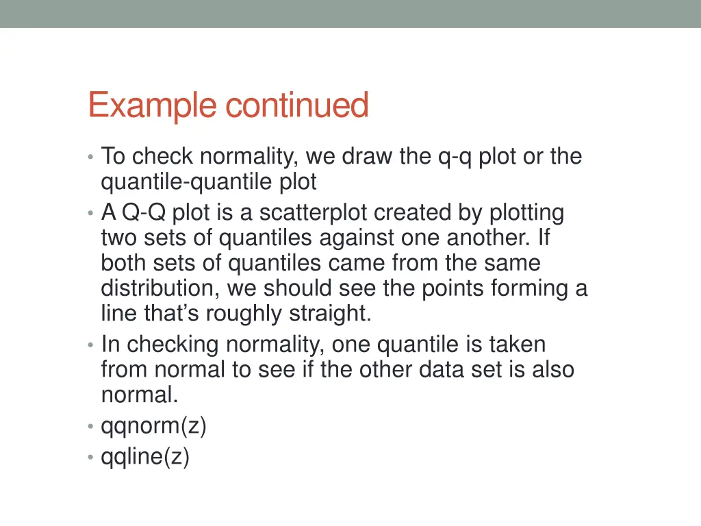 example continued