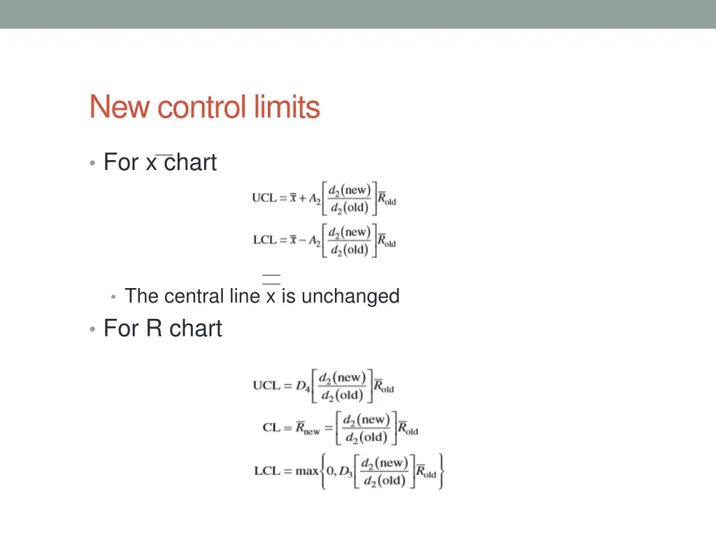 new control limits