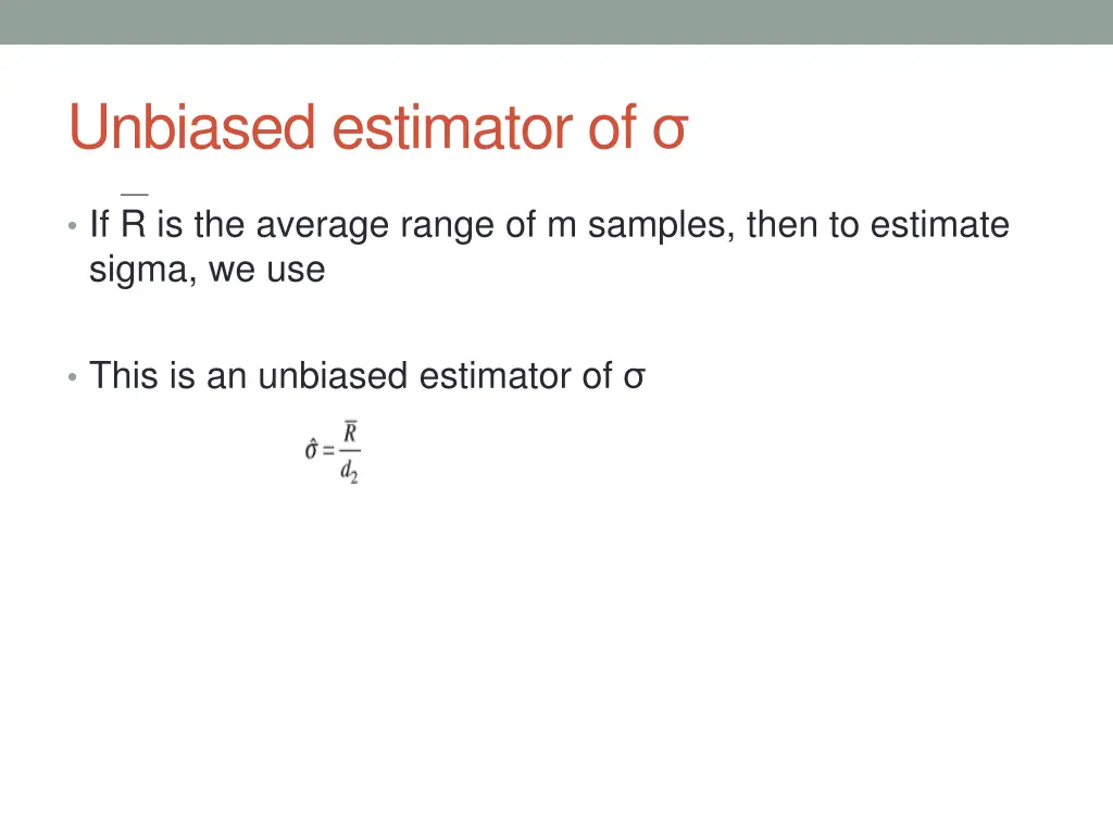 unbiased estimator of