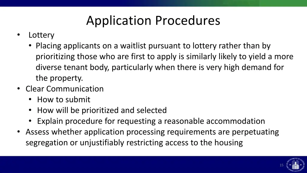 application procedures 2