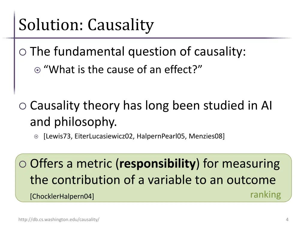 solution causality