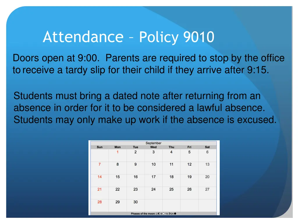attendance policy 9010