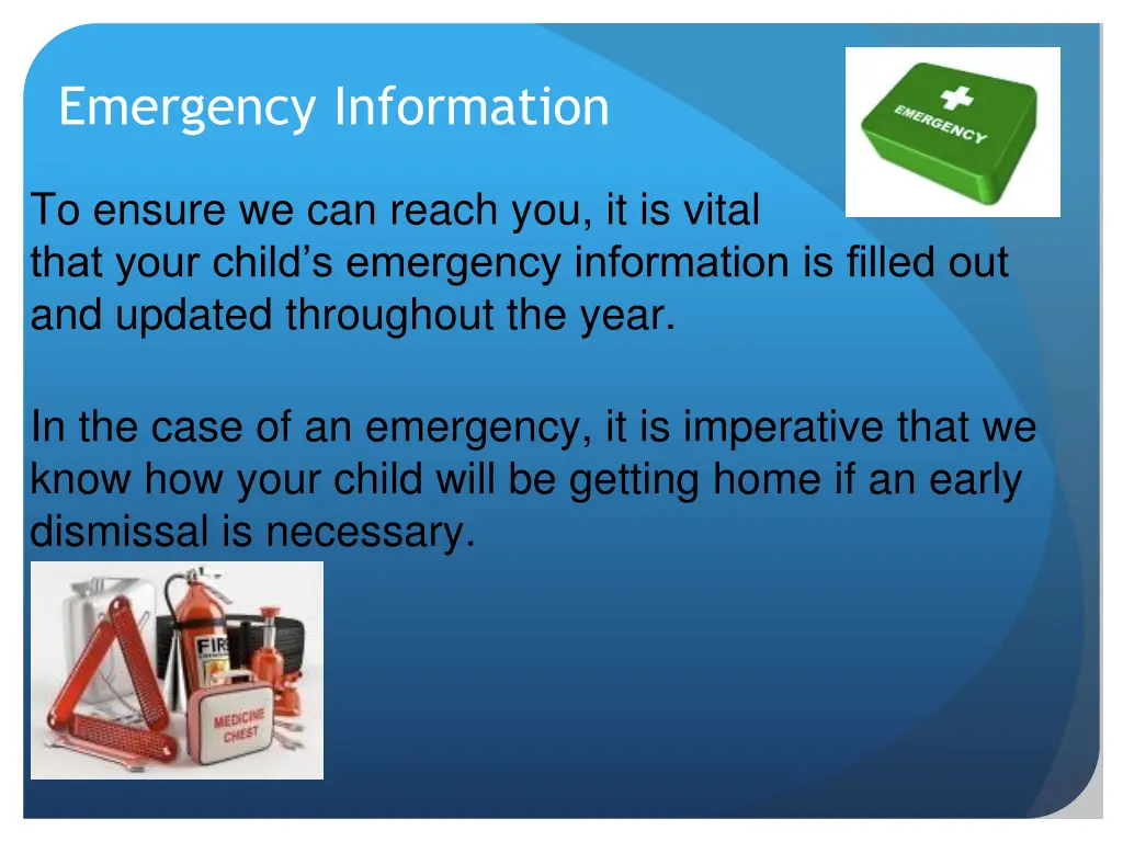 emergency information