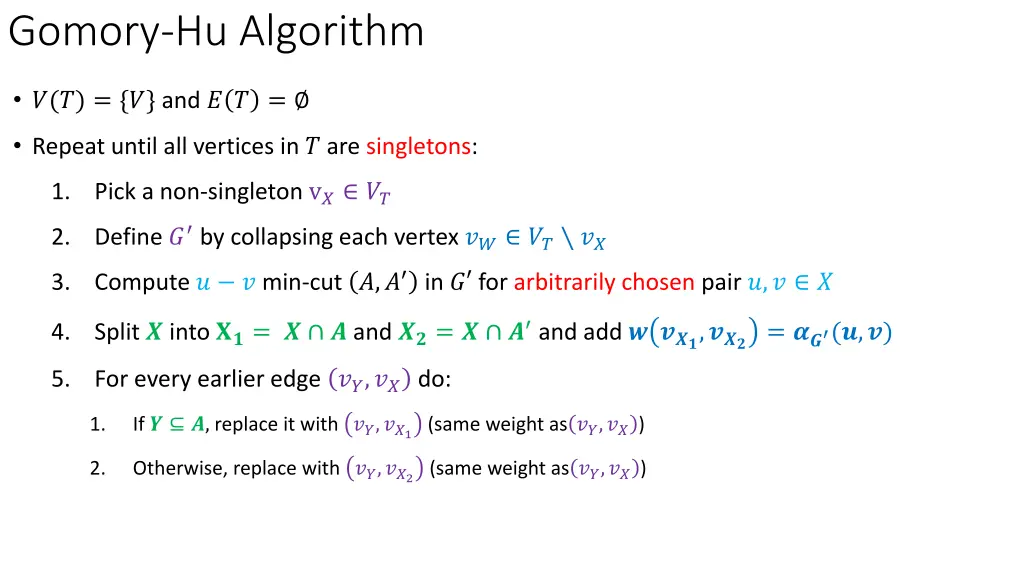 gomory hu algorithm 1