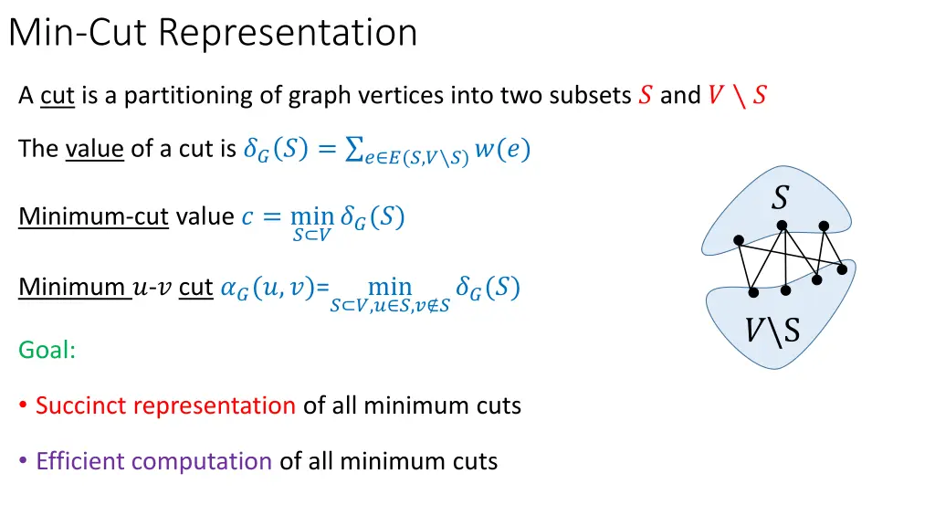 min cut representation