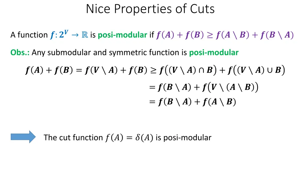 nice properties of cuts 2