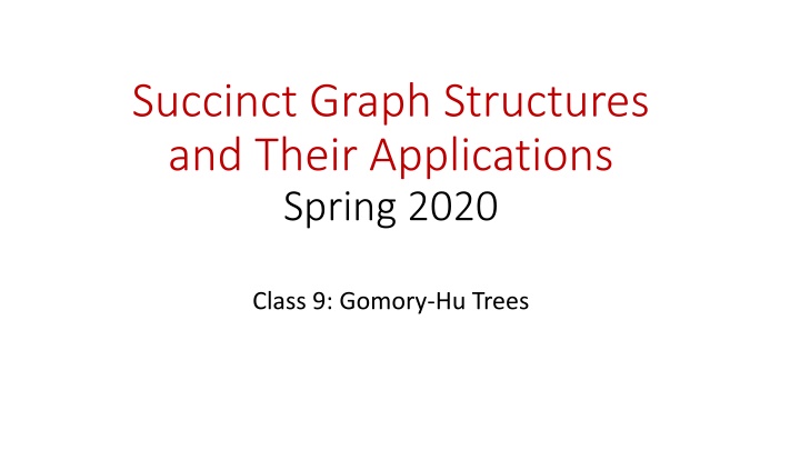 succinct graph structures and their applications