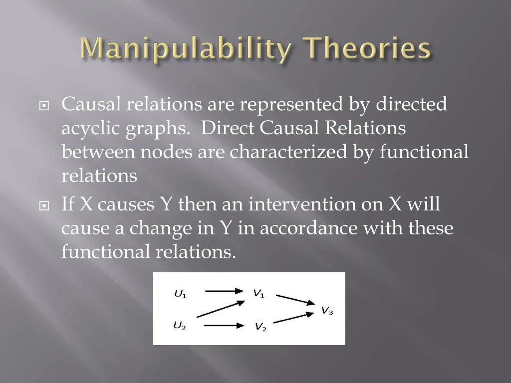 causal relations are represented by directed