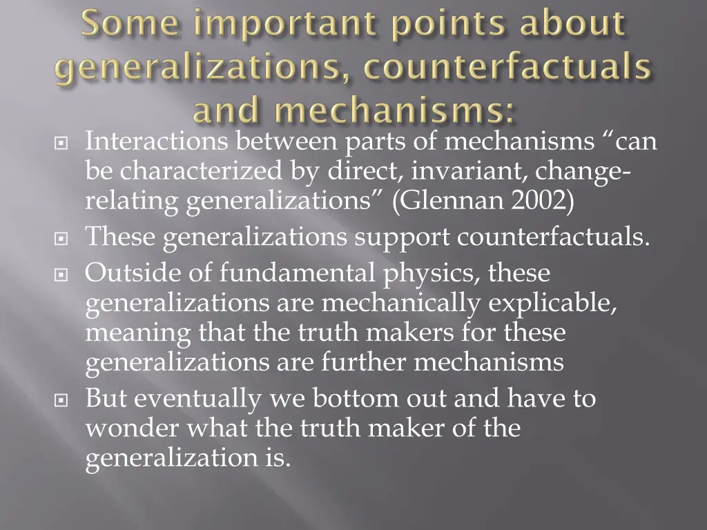 interactions between parts of mechanisms