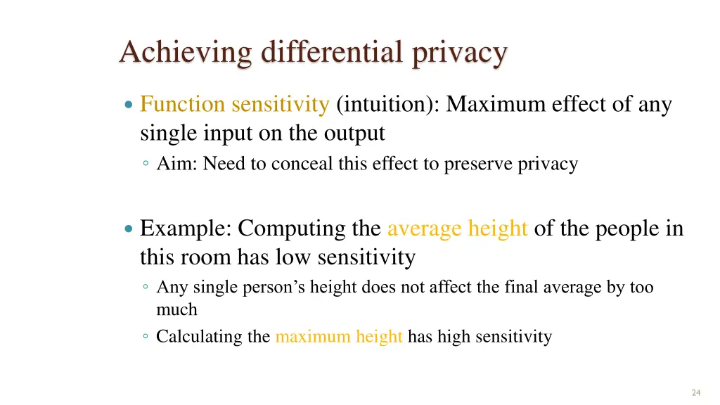 achieving differential privacy 1
