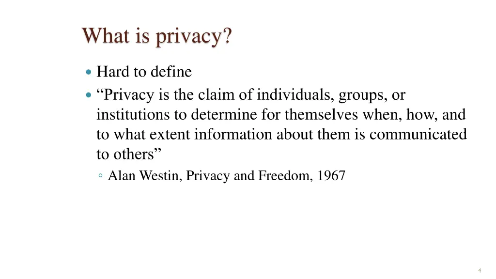 what is privacy