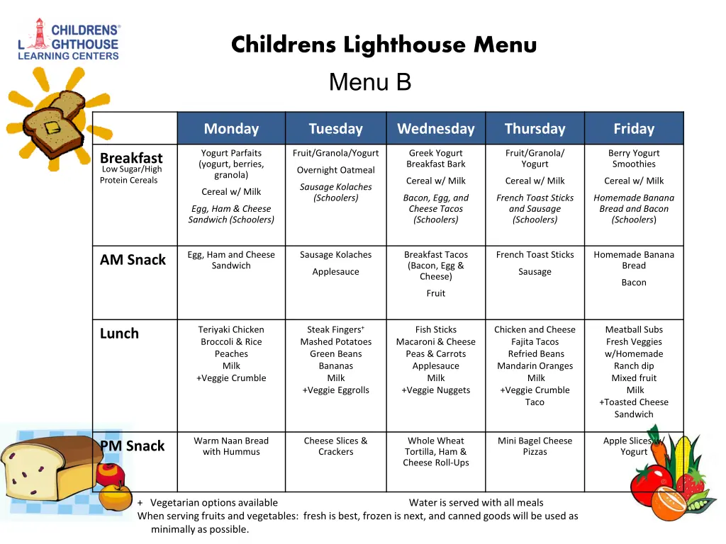 childrens lighthouse menu menu b