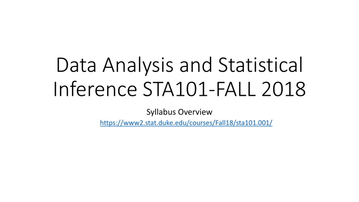 data analysis and statistical inference sta101