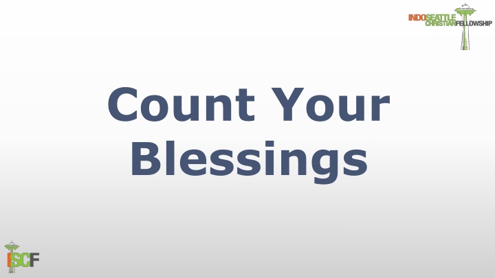 count your blessings
