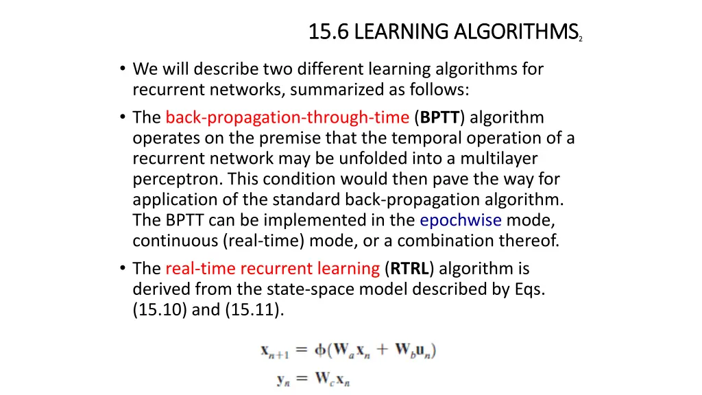 15 6 15 6 learning algorithms learning algorithms 1