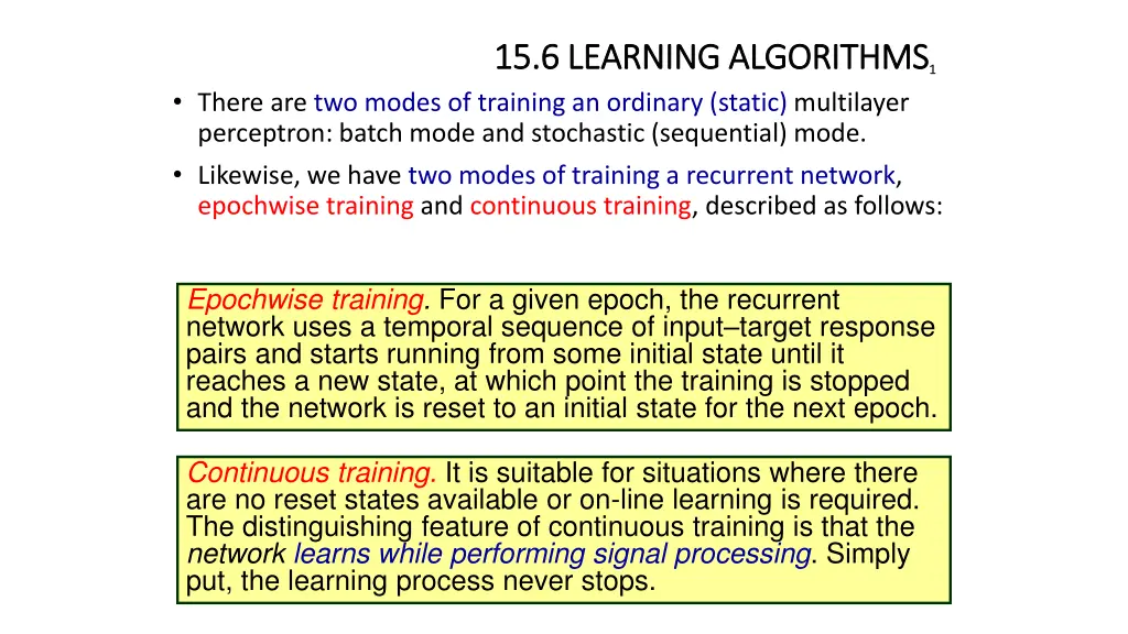 15 6 15 6 learning algorithms learning algorithms