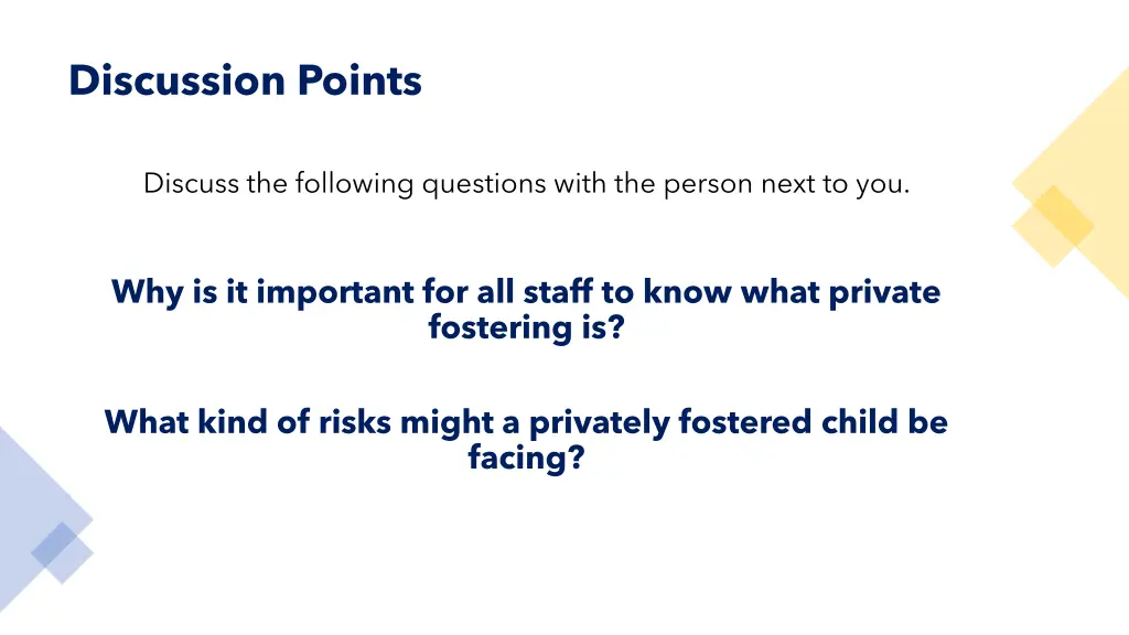 discussion points