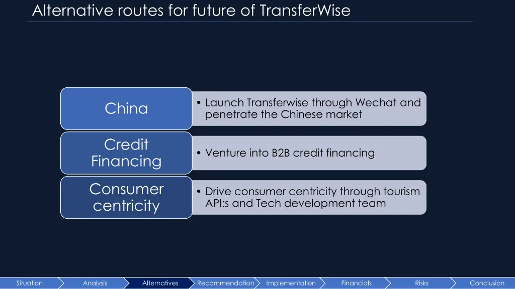 alternative routes for future of transferwise