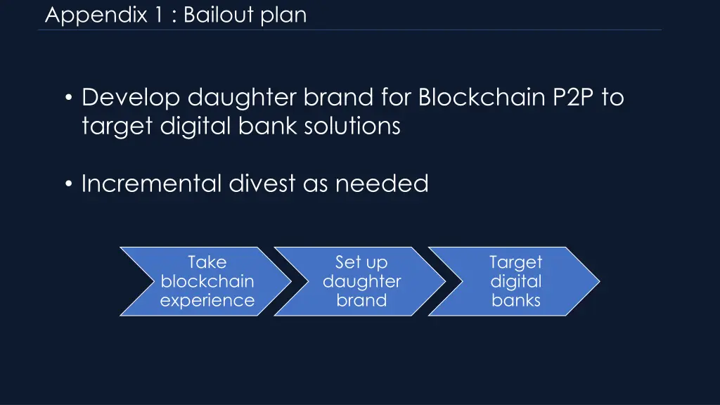 appendix 1 bailout plan
