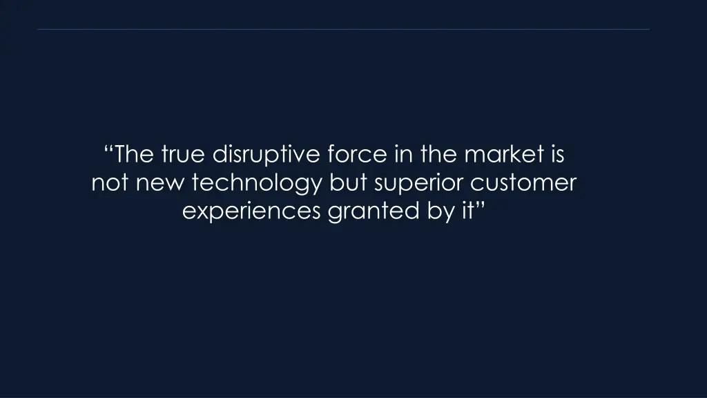 the true disruptive force in the market 1