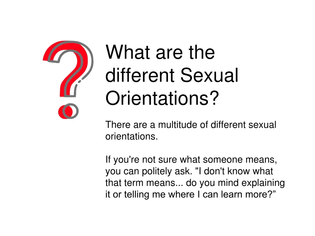 what are the different sexual orientations