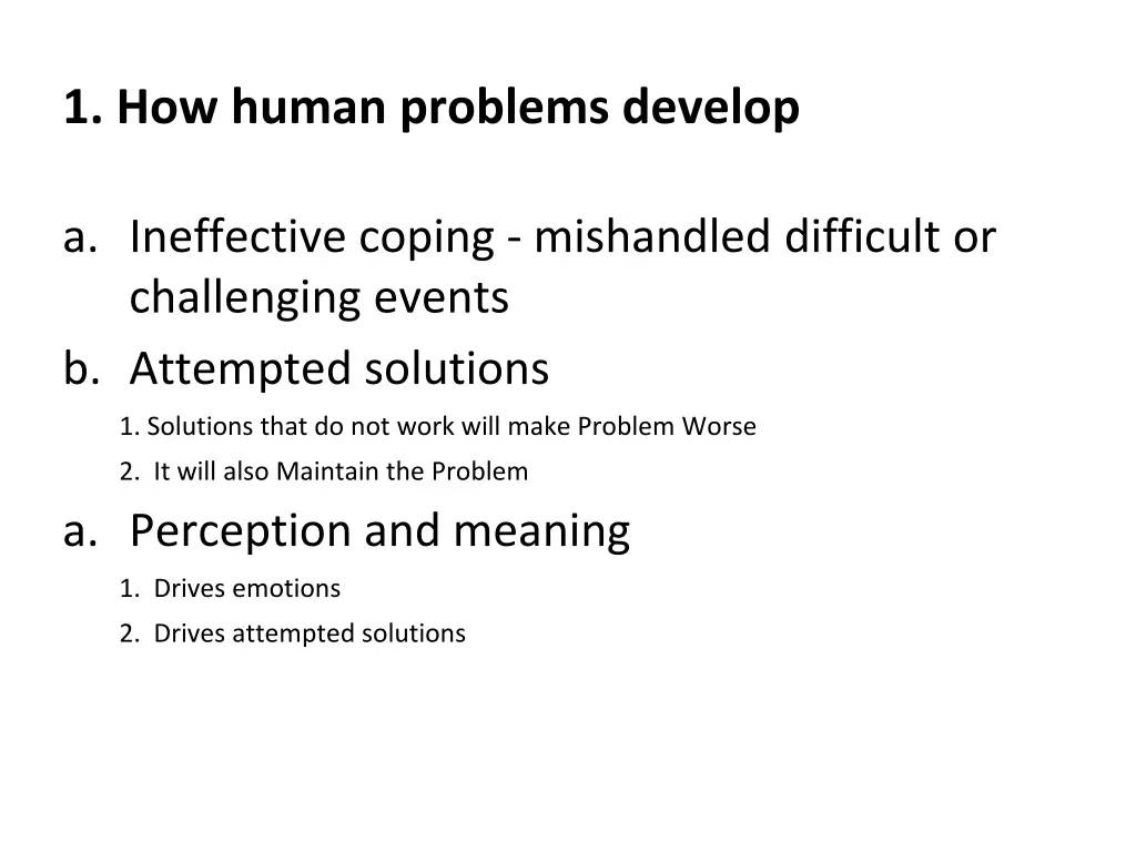 1 how human problems develop
