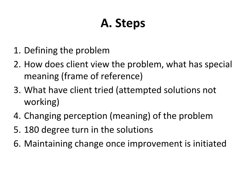 a steps