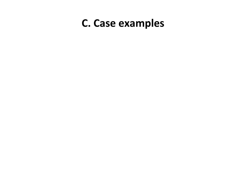 c case examples