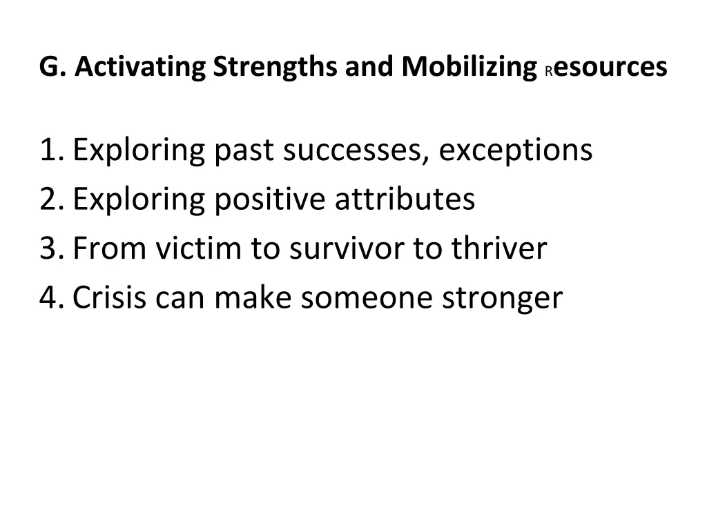 g activating strengths and mobilizing r esources