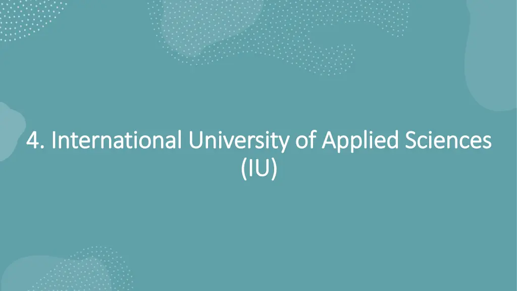 4 4 international university of applied sciences