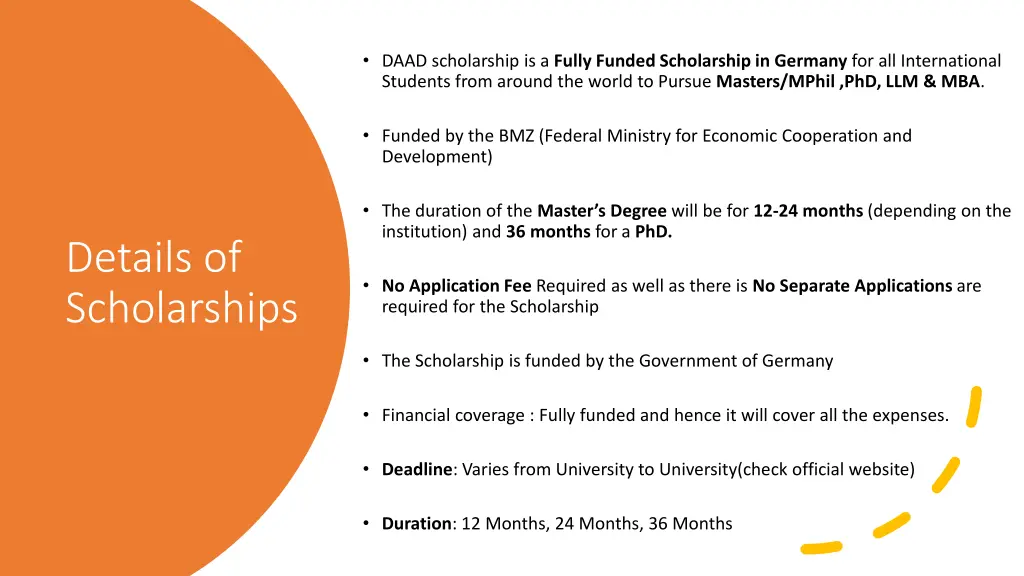 daad scholarship is a fully funded scholarship