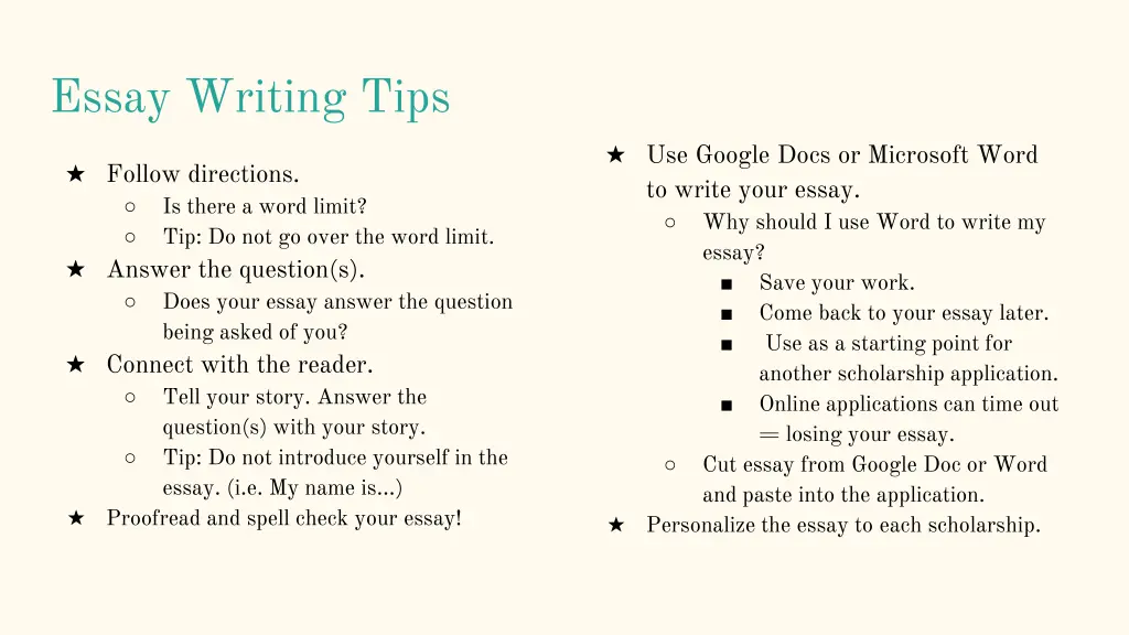 essay writing tips