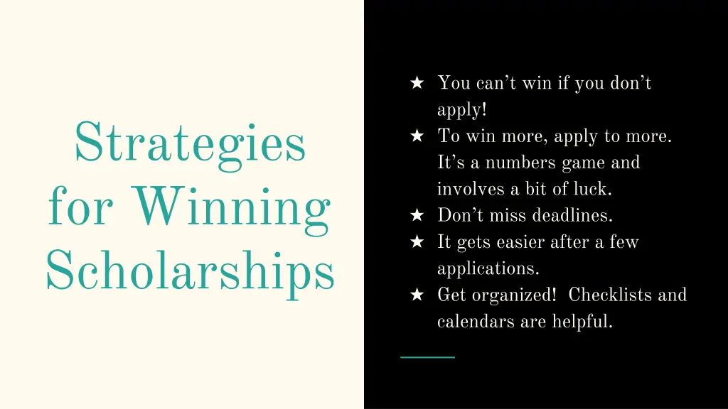 you can t win if you don t apply to win more