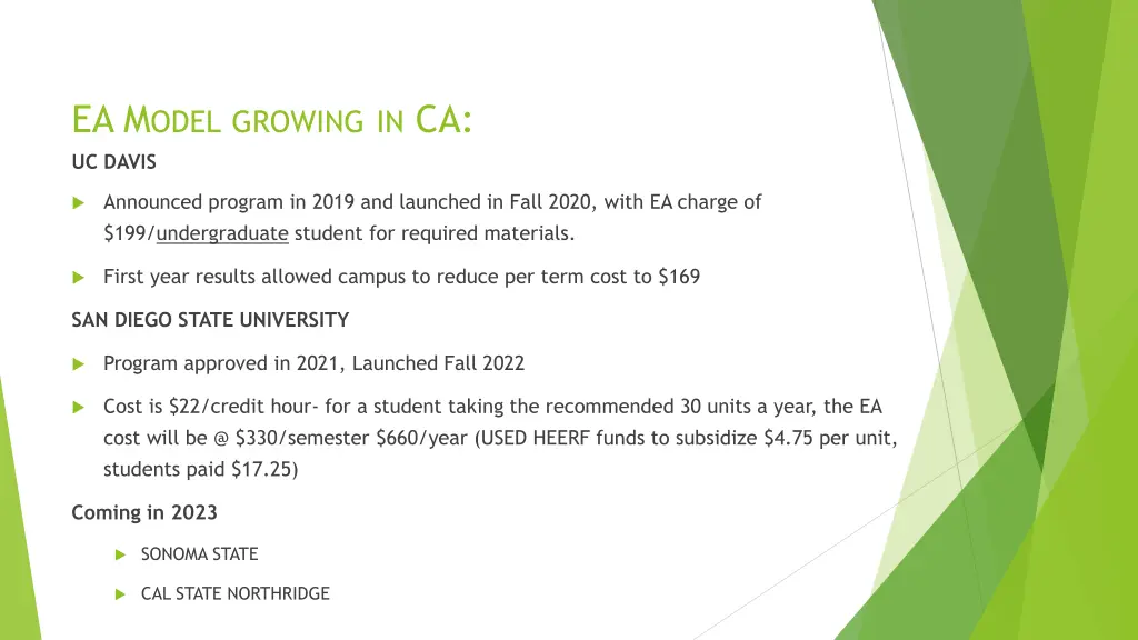ea m odel growing in ca uc davis