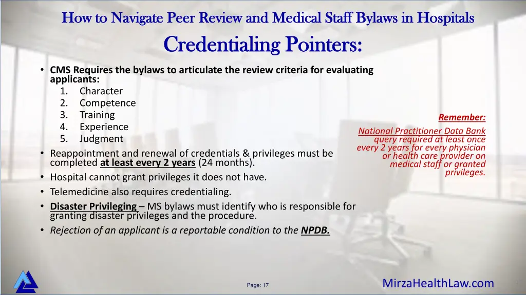 how to navigate peer review and medical staff 13