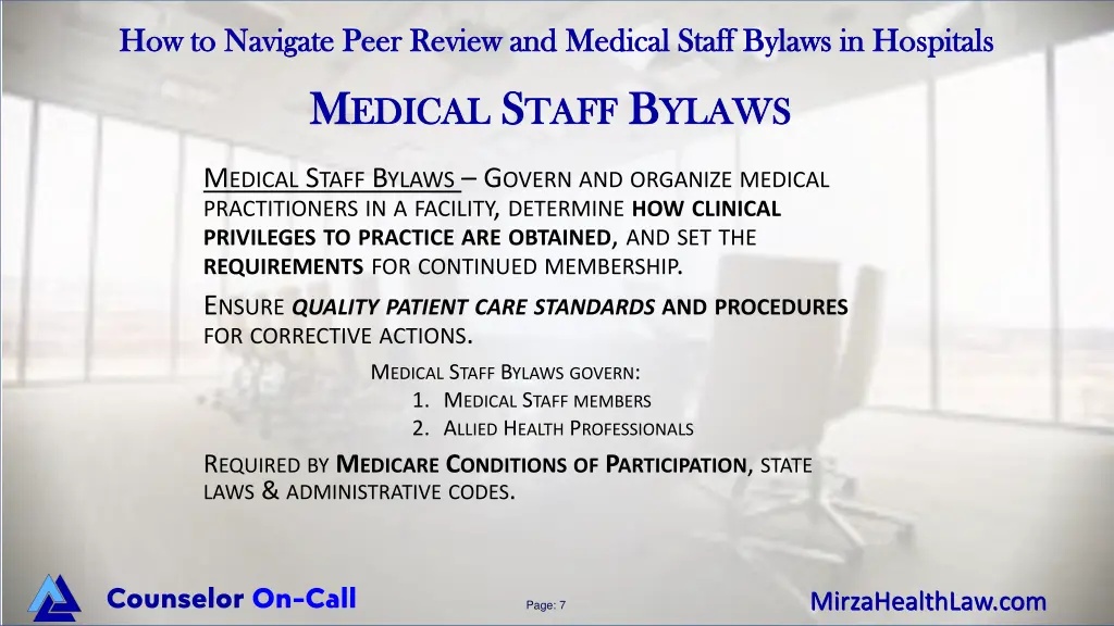 how to navigate peer review and medical staff 3