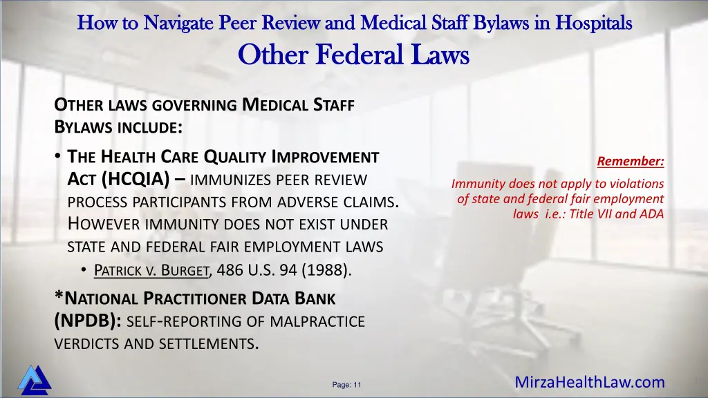 how to navigate peer review and medical staff 7