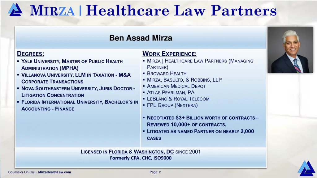m irza healthcare law partners