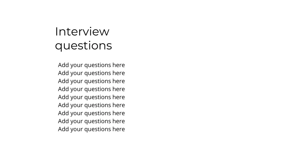 interview questions