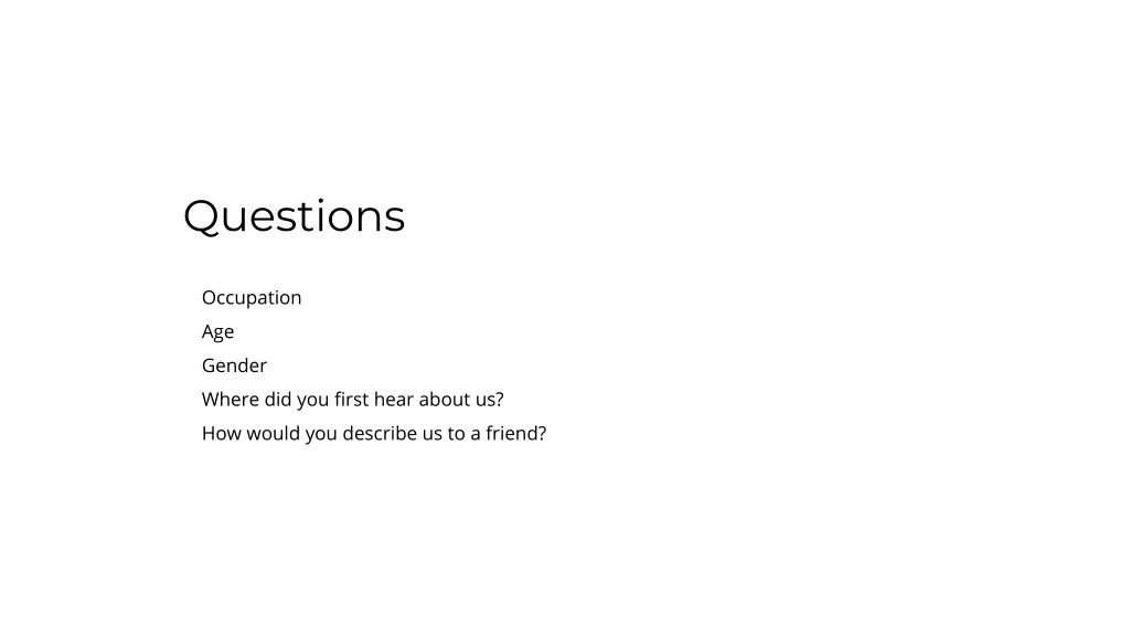 questions