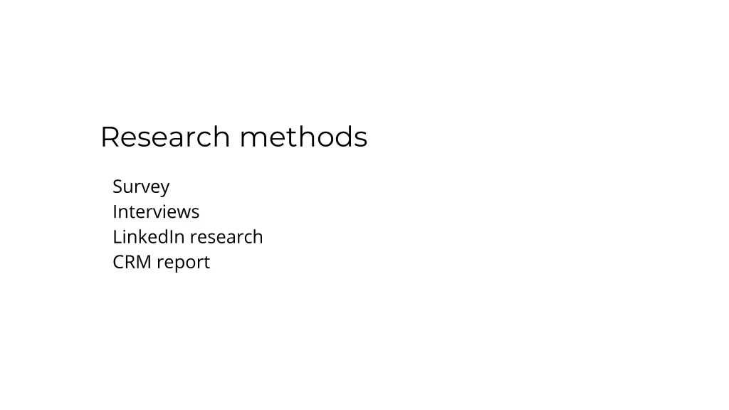research methods