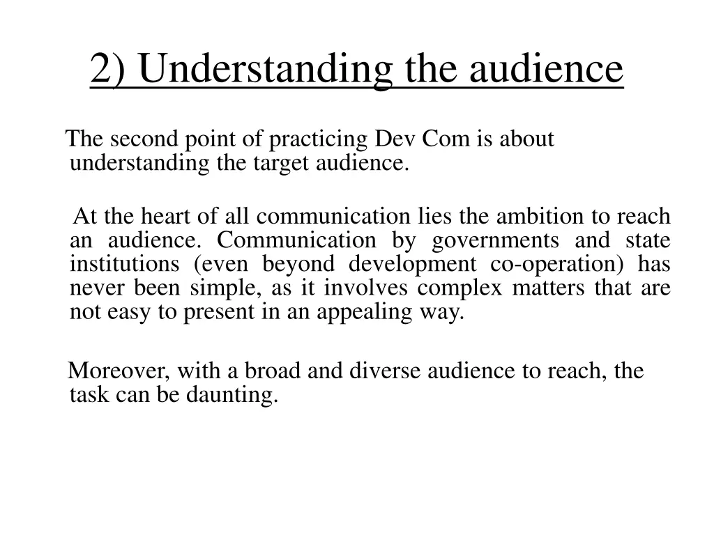 2 understanding the audience