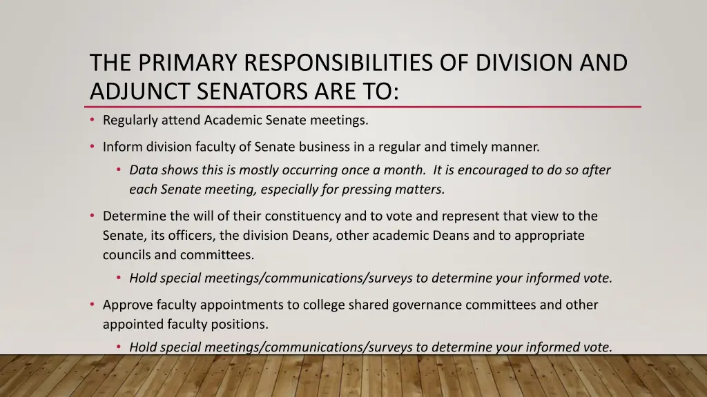 the primary responsibilities of division