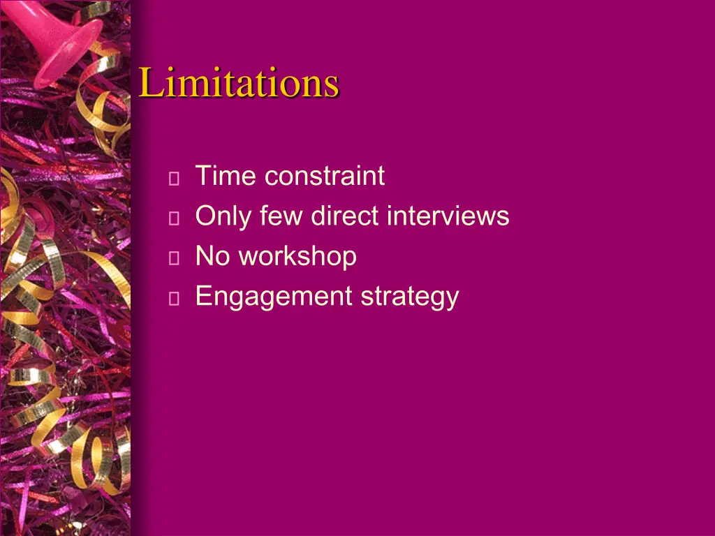 limitations