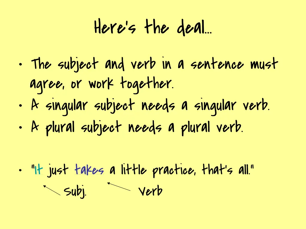 here s the deal