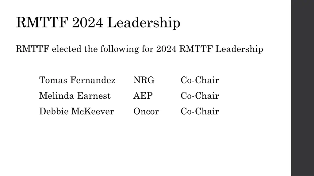 rmttf 2024 leadership