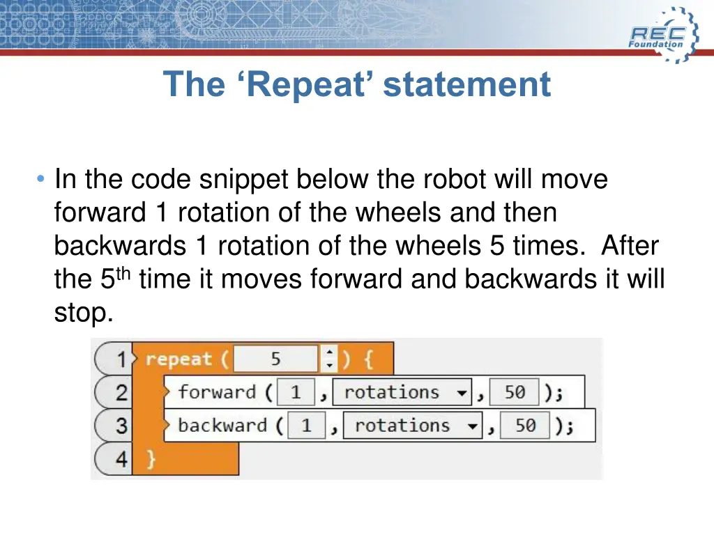 the repeat statement 1