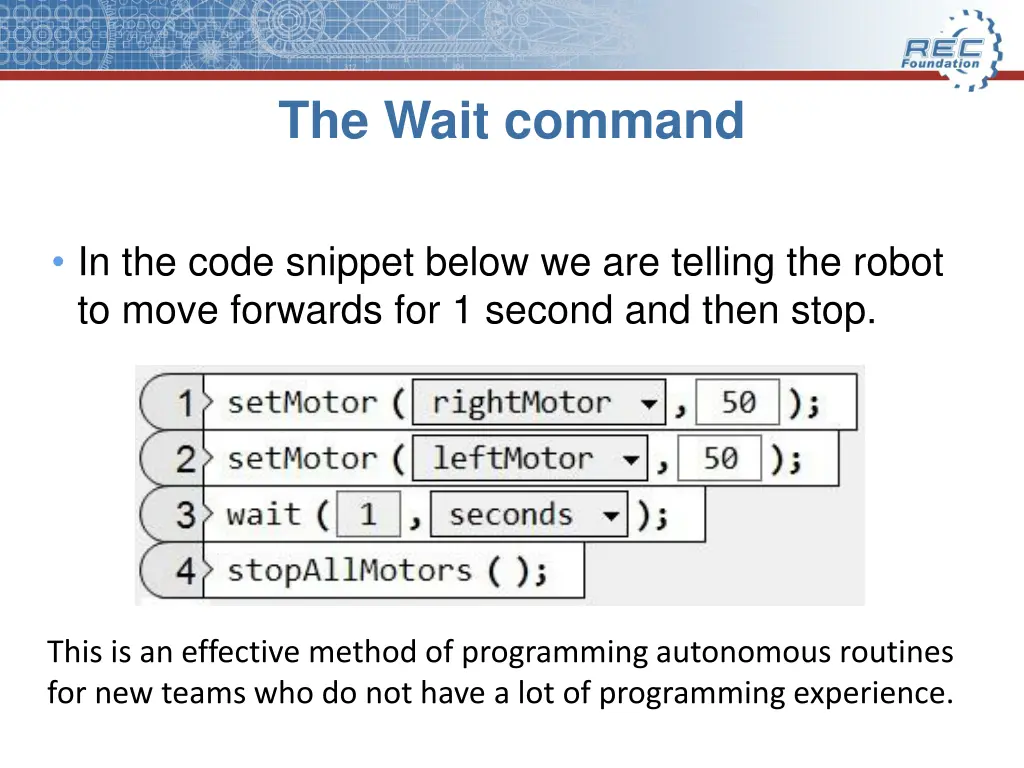 the wait command