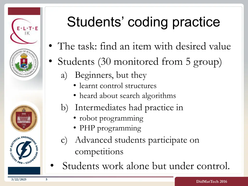 students coding practice