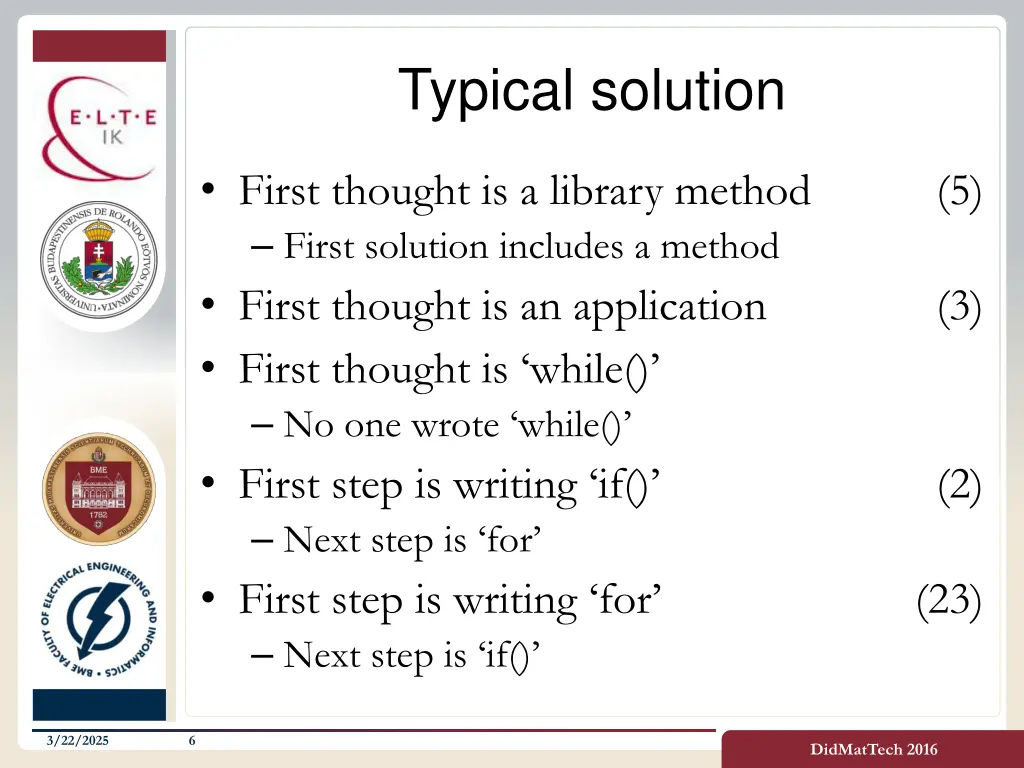 typical solution